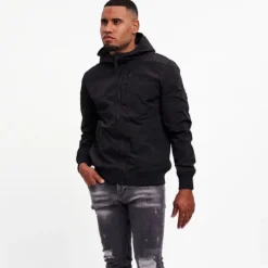 Malelions - Men Crinkle Jacket - Zwart