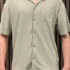Malelions - Men Seersucker Shirt - Bruin