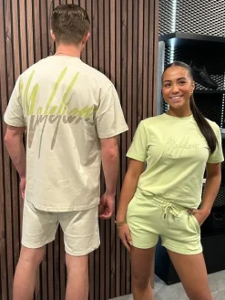 Malelions - Men Split T-shirt - Beige