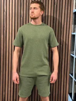 Malelions - Signature Waffle T-shirt - Groen