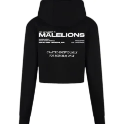 Malelions - Women Avenue Crop Hoodie - Zwart