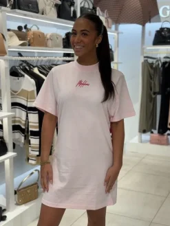 Malelions - Women Firma T-shirt Dress - Roze