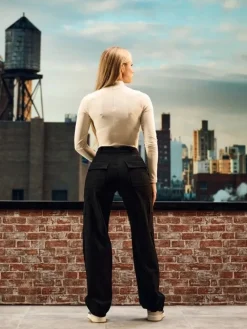 Malelions - Women Straight Leg Cargo Pants - Zwart
