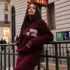 Unique The Label - Elyana Joggingpak - Bordeaux Rood