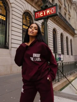 Unique The Label - Elyana Joggingpak - Bordeaux Rood