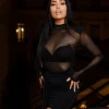 Unique The Label - Kiki Mesh Dress - Zwart