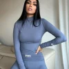 Unique The Label - Kimmy Turtleneck Top - Blauw