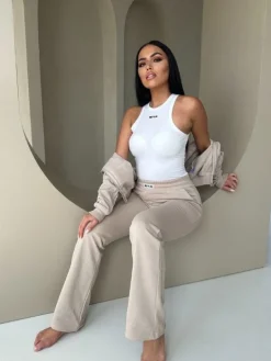 Unique The Label - Molly Pants Tracksuit Pants - Beige