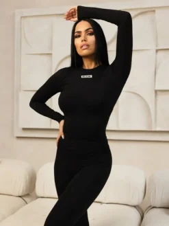 Unique The Label - Nena Long Sleeve Top - Zwart