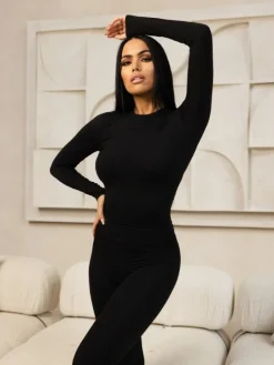 Unique The Label - Noelle Long Sleeve Top - Zwart
