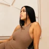 Unique The Label - Noelle Halter Top - Bruin