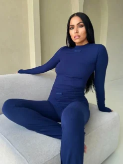 Unique The Label - Noelle Long Sleeve Top - Blauw