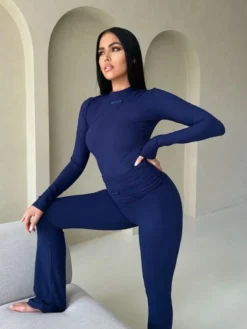 Unique The Label - Noelle Long Sleeve Top - Blauw