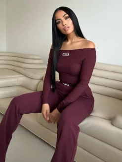 Unique The Label - Novi Off Shoulder Bodysuit - Rood